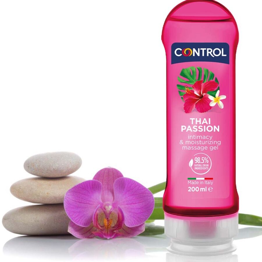 Gel massaggio Control Thai Passion 2 in 1, 200 ml