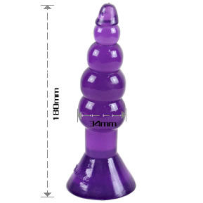 Plug anale BAILE Climax Happens, 17 cm, color lilla