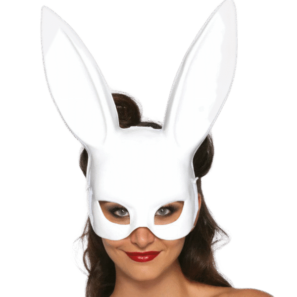 Maschera da coniglio Masquerade bianca LEG AVENUE