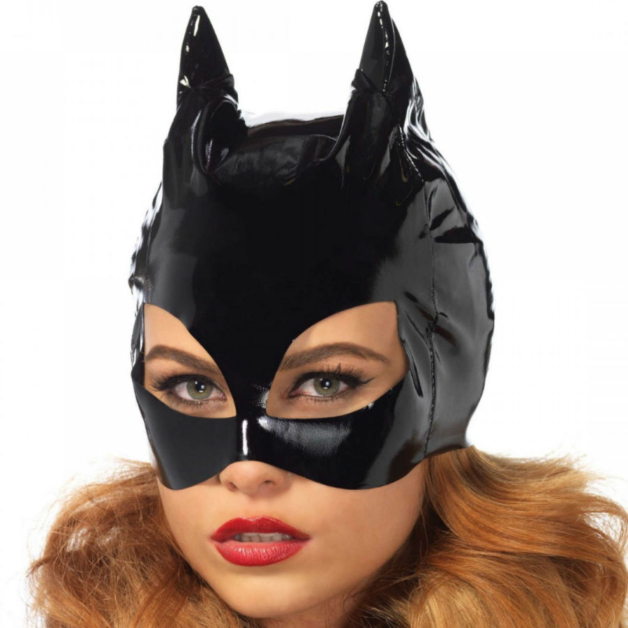 Mascherina per gli occhi Catwoman in vinile LEG AVENUE