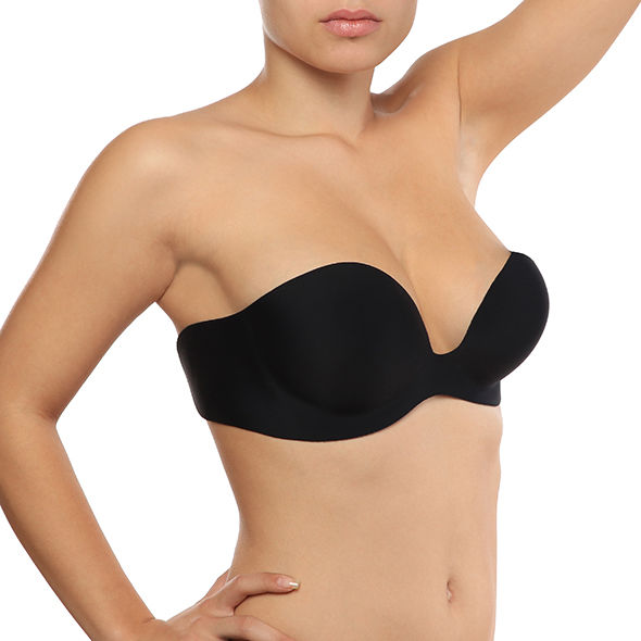 BYE BRA Gala reggiseno adesivo con ferretto, nero, coppa A
