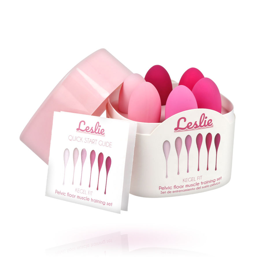Palline vaginali LESLIE Kegel Fit con 6 pesi