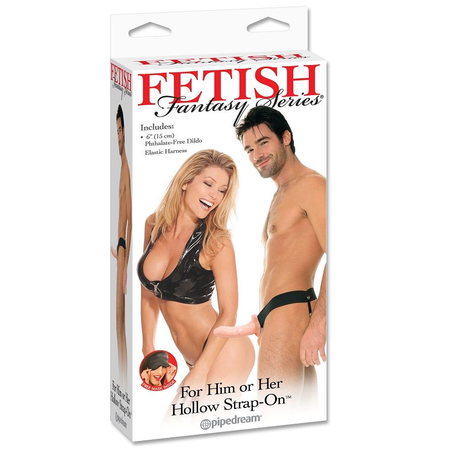 FETISH FANTASY SERIES dildo cavo con harness regolabile, 15 cm