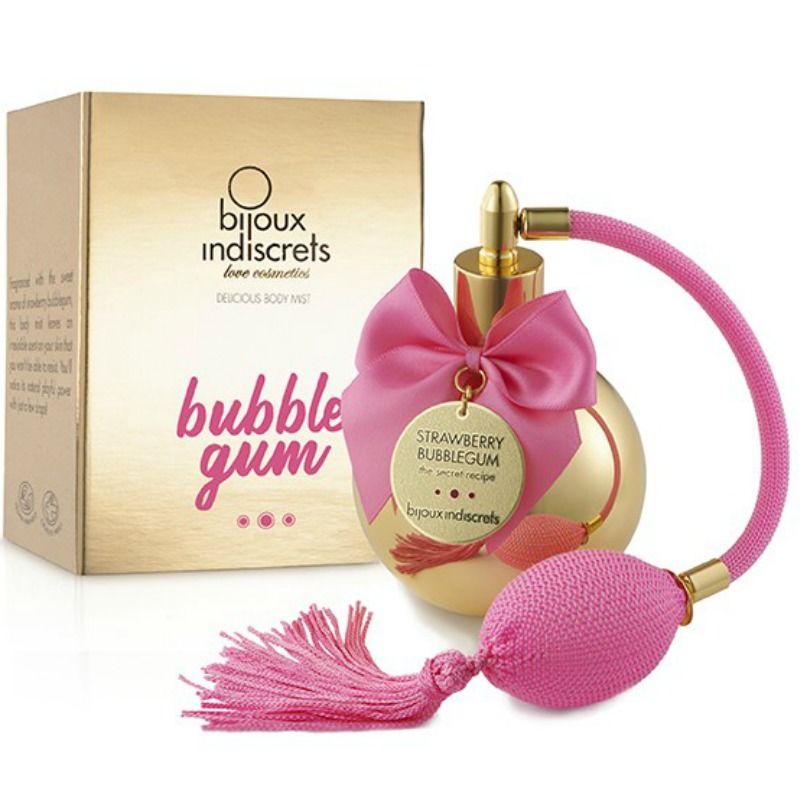 Spray corpo Bubble Gum Bijoux Indiscrets, profumo di chewing gum alla fragola, 100 ml