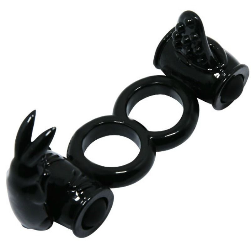 BAILE Sweet Ring Double, anello vibrante per il pene con stimolatore rabbit