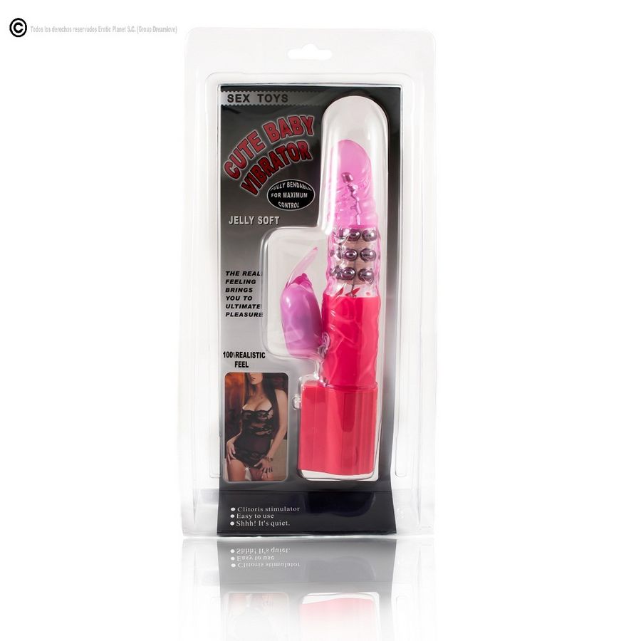 Vibratore rabbit rotante BAILE Pink Rabbit Rotator