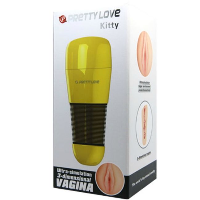 Masturbatore realistico a forma di vagina con ventosa in silicone PRETTY LOVE