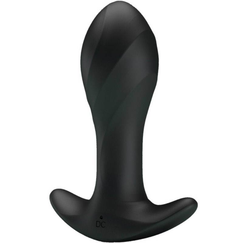 Pretty Love Black vibratore anale in silicone con 12 funzioni di vibrazione