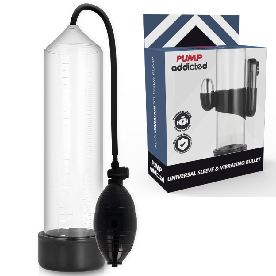 PUMP ADDICTED RX3 pompa per pene trasparente con vibratore