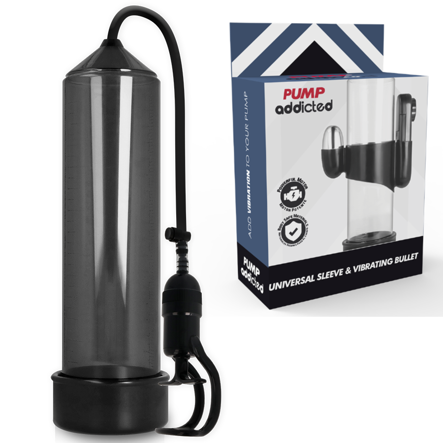 Pump Addicted RX5 pompa per il pene con vibratore, nera