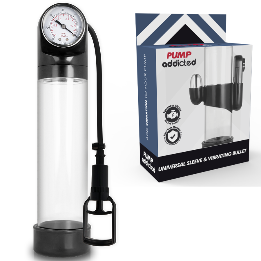 PUMP ADDICTED RX9 pompa per pene con vibratore, trasparente