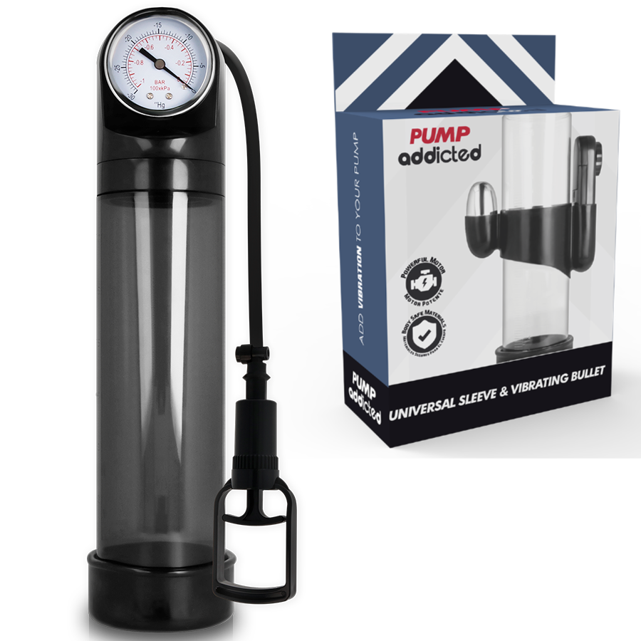 PUMP ADDICTED RX9 pompa per il pene con vibratore, nera
