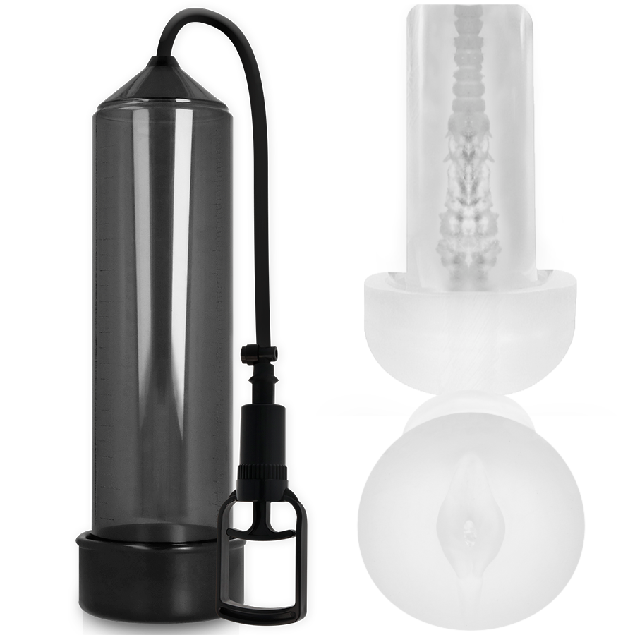 PUMP ADDICTED RX7 pompa per pene con masturbatore, nera