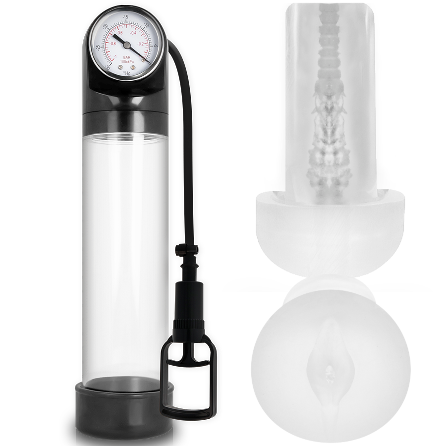 PUMP ADDICTED RX9 pompa per il pene trasparente con masturbatore