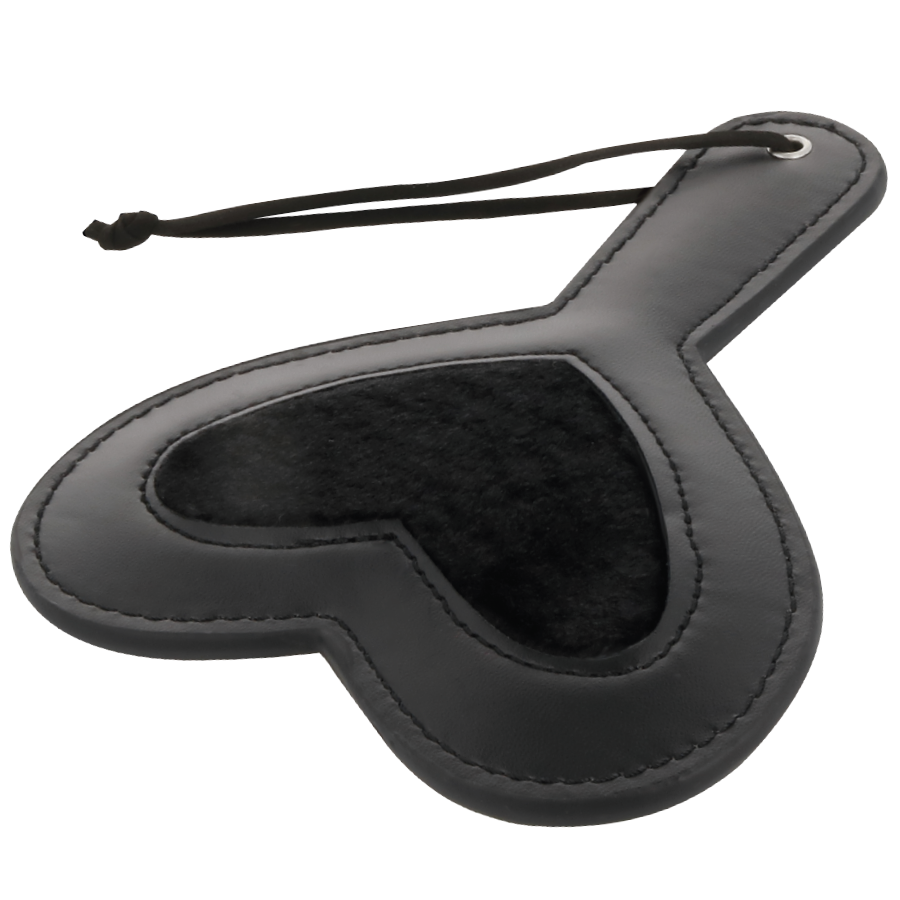 DARKNESS SENSATIONS Love paddle con cuciture nere e borchie