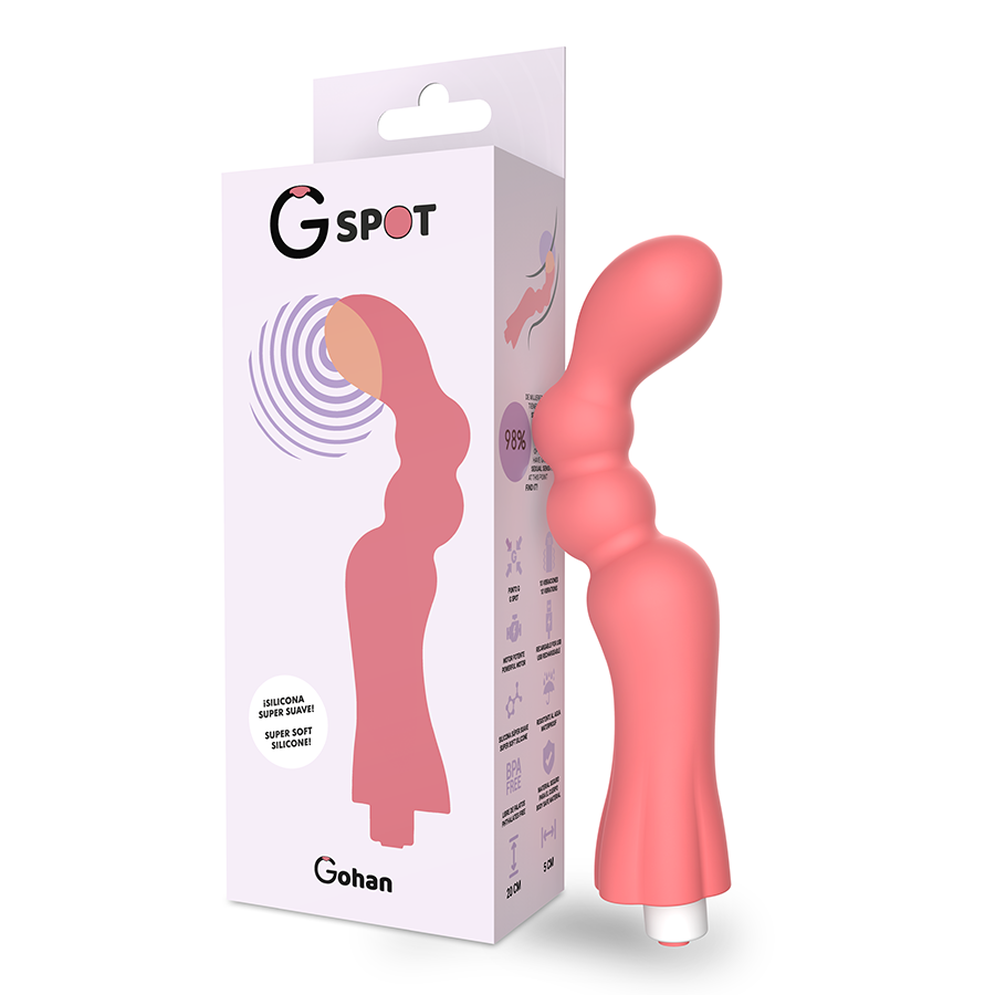Vibratore punto G G-SPOT Gohan, rosso chiaro