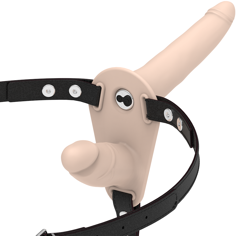 FETISH SUBMISSIVE HARNESS strap on doppio con vibratore