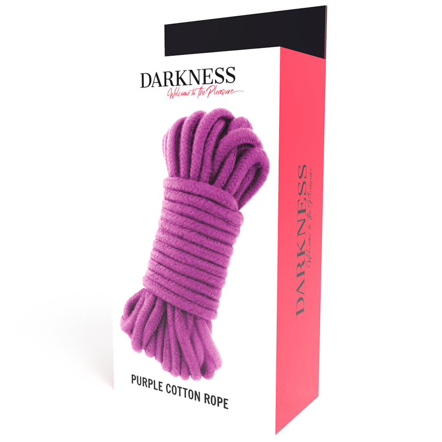Corda bondage Darkness in cotone, 10 m, viola