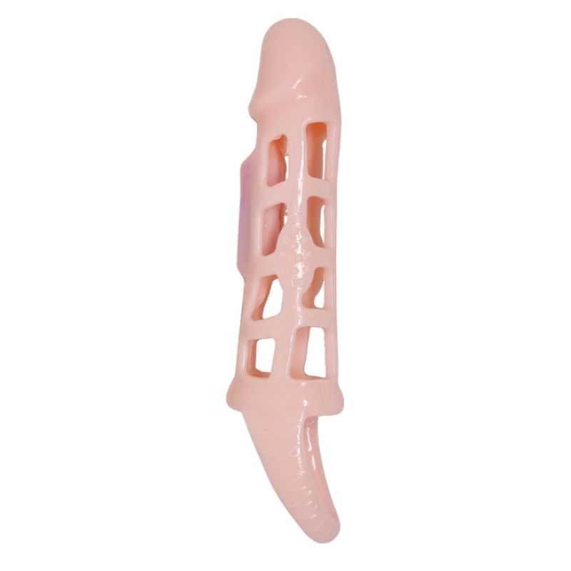 BAILE FOR HIM guaina per pene con vibrazione e anello per i testicoli, 13,5 cm