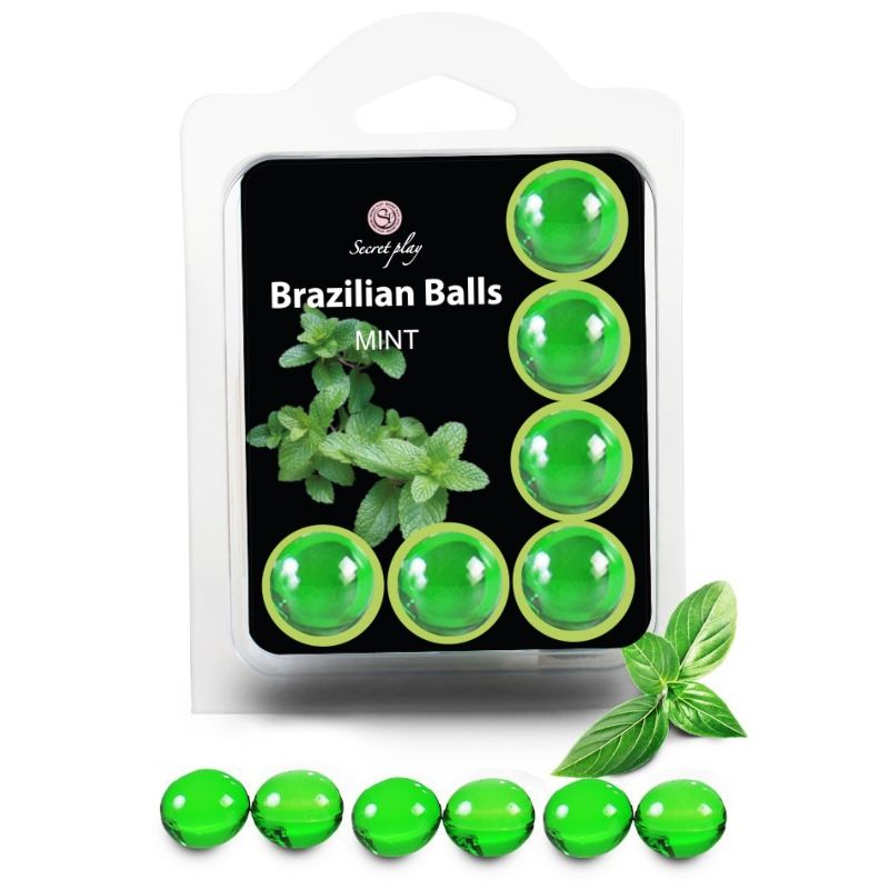SECRETPLAY Mint palline lubrificanti brasiliane, 6 pezzi