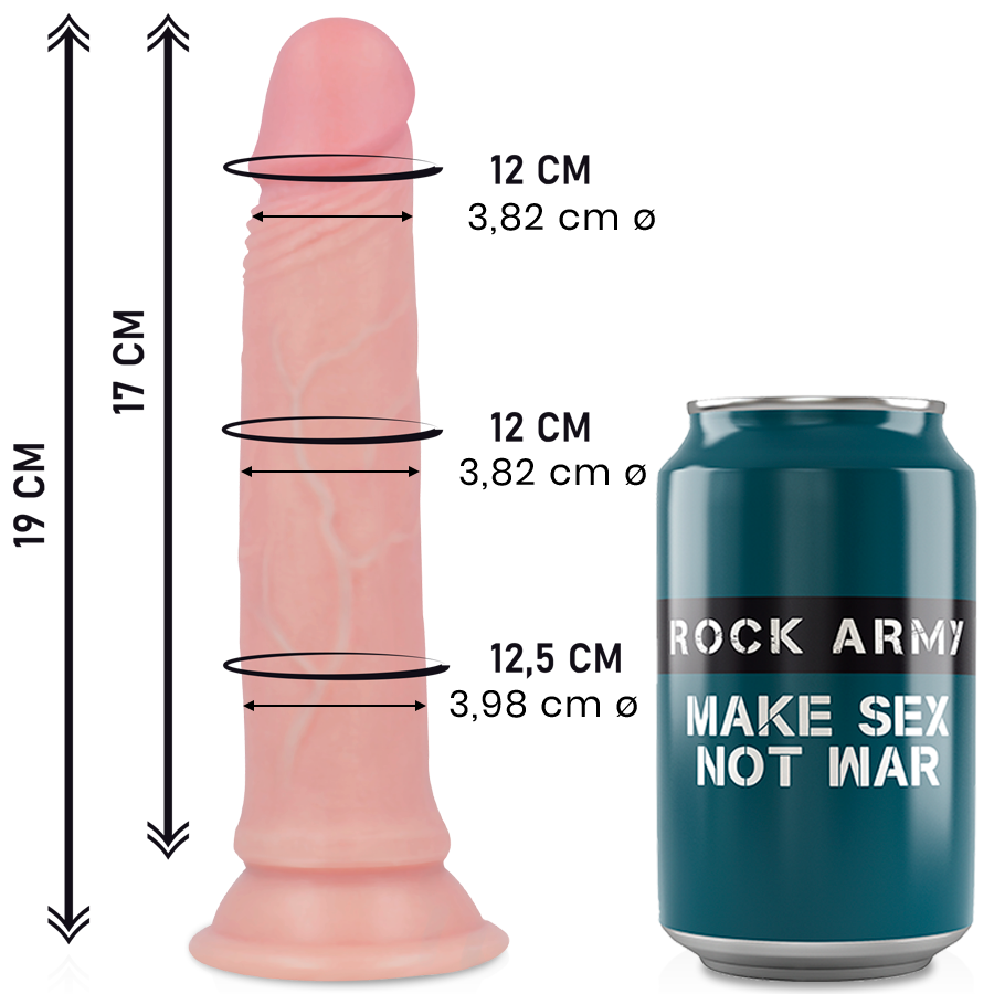 ROCK ARMY Avenger dildo realistico in silicone, 19 cm