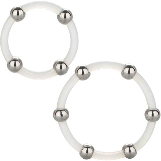 Set di anelli per pene CalExotics Steel Beaded senza vibrazione