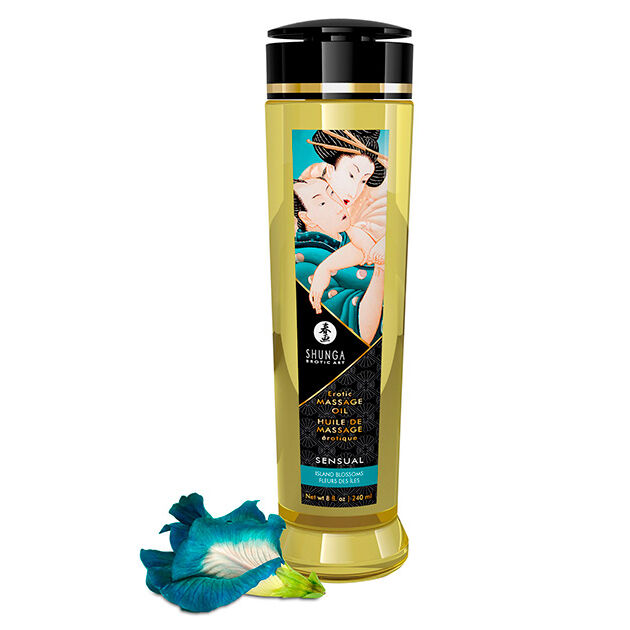 Olio da massaggio Shunga Sensual Flores de la Isla, 240 ml