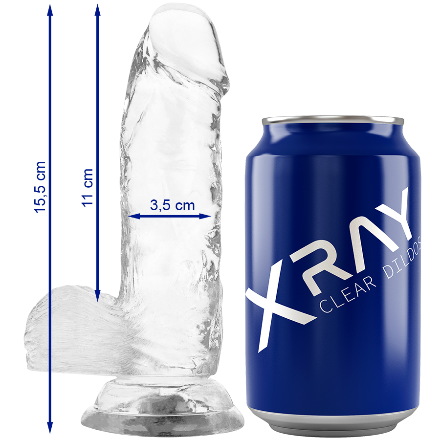 X RAY Clear dildo realistico con testicoli
