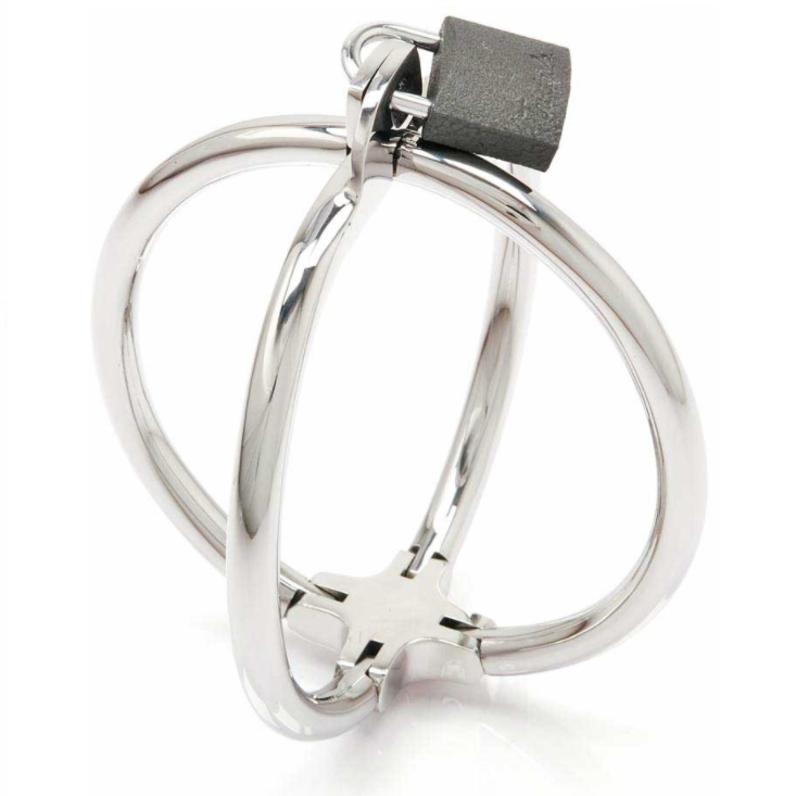 Manette METAL HARD Criss Cross in acciaio inossidabile