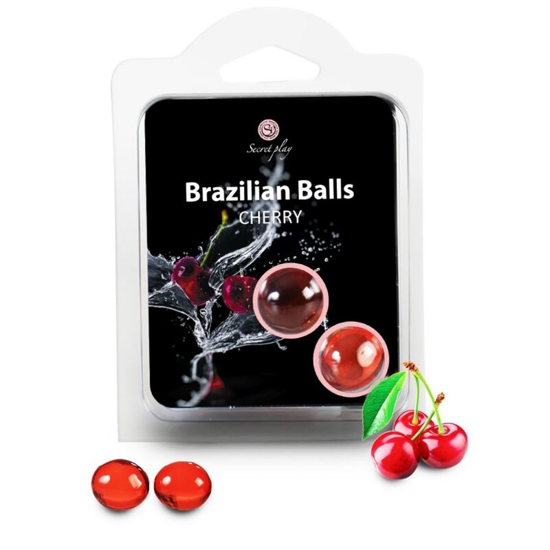 Palline da massaggio con olio SECRETPLAY Brazilian Balls Cherry, 2 pezzi