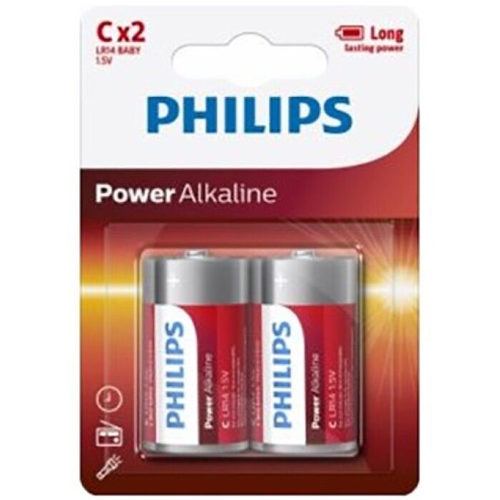 Pile alcaline C a lunga durata e ad alte prestazioni per giocattoli e torce elettriche PHILIPS