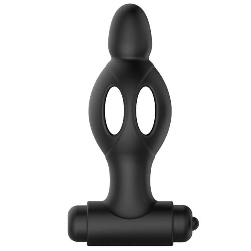 MR PLAY plug anale vibrante in silicone, nero opaco