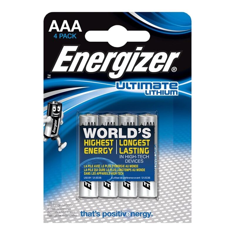 Batteria al litio AAA da 1250 mAh a lunga durata per dispositivi high tech ENERGIZER
