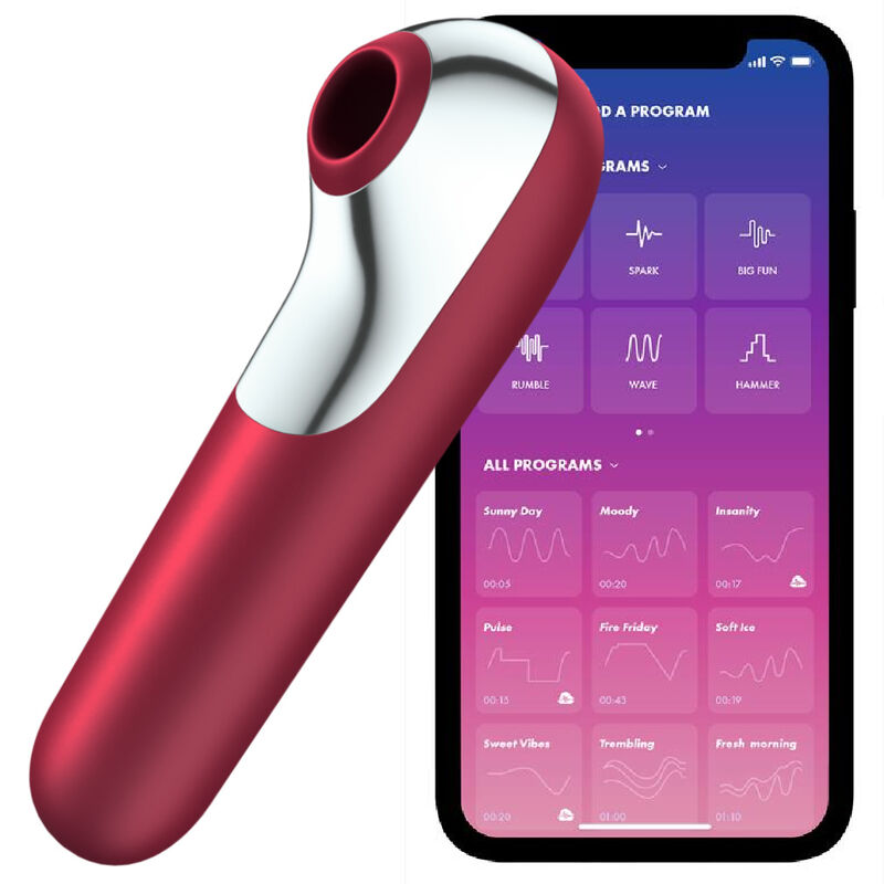 Satisfyer Dual Love vibratore per il clitoride controllabile tramite app