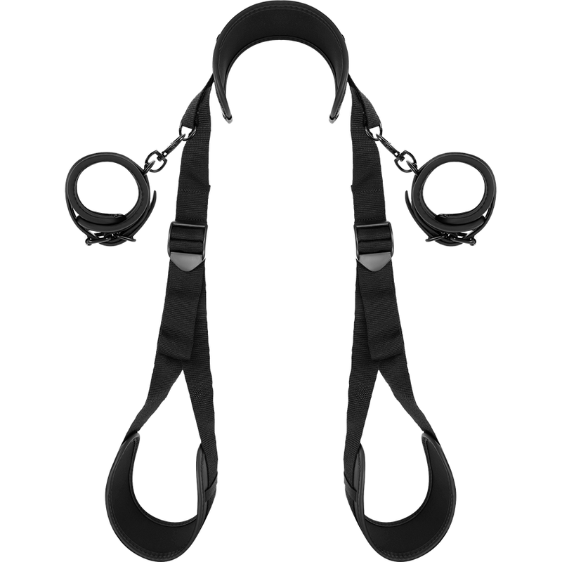 Set di manette FETISH SUBMISSIVE con cinghie dal collo alle gambe