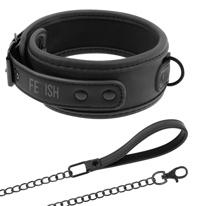 Collare BDSM Fetish Submissive con catena e guinzaglio