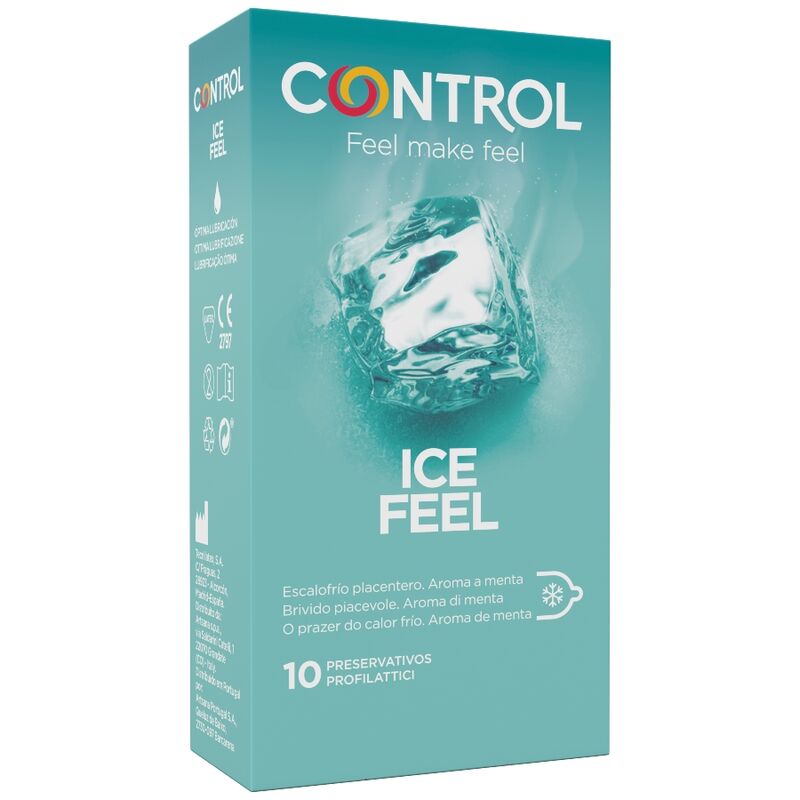 Preservativi Control Ice Feel con effetto rinfrescante, 10 pezzi