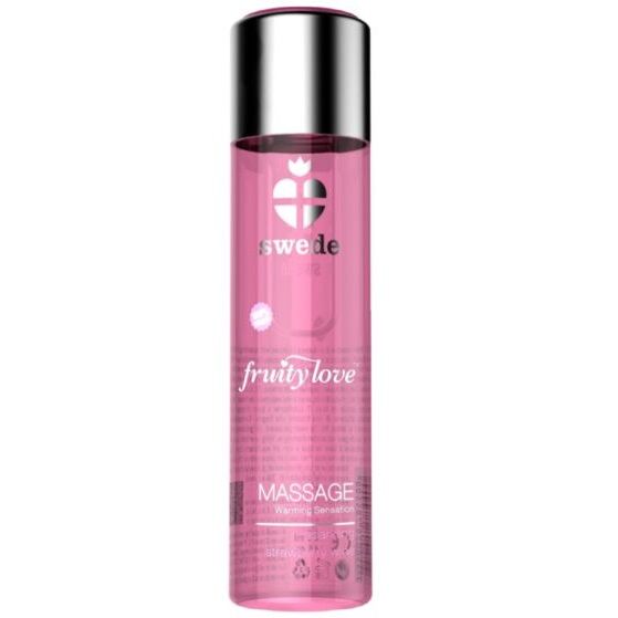 SWEDE Fruity Love olio da massaggio riscaldante alla fragola e champagne, 60 ml