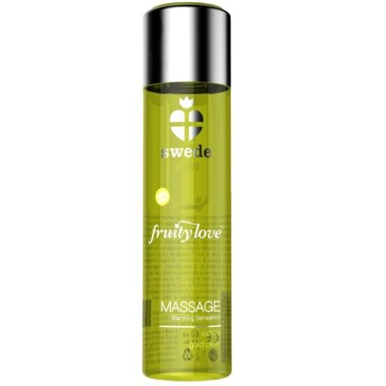 Olio da massaggio SWEDE Fruity Love con effetto riscaldante, vaniglia e pera dorata, 60 ml