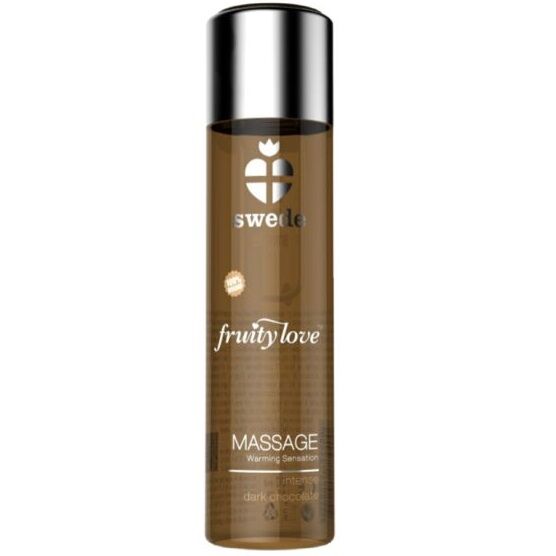 Olio da massaggio SWEDE Fruity Love con effetto riscaldante, cioccolato fondente, 60 ml