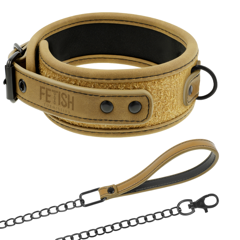 Collare BDSM con catena Fetish Submissive Origin