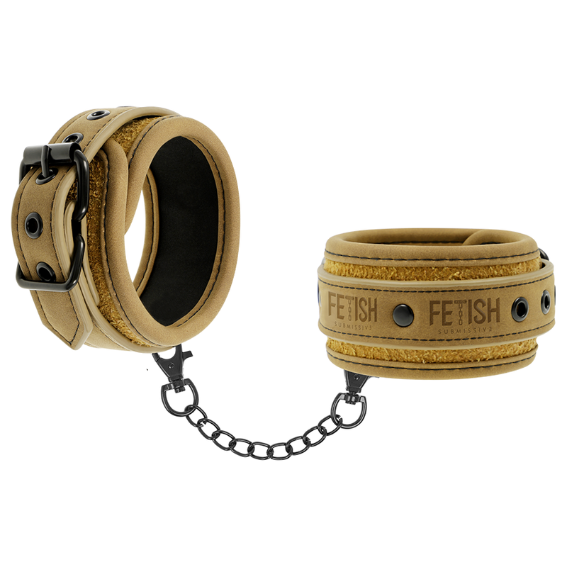 FETISH SUBMISSIVE ORIGIN Manette per polsi in pelle vegana