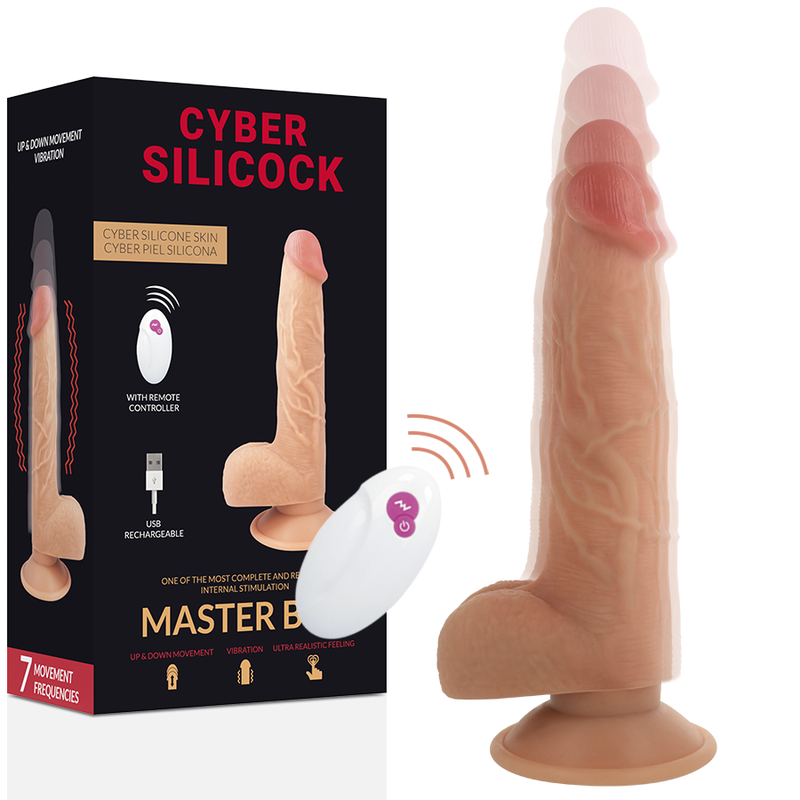 CYBER SILICOCK Master Ben vibratore realistico con telecomando