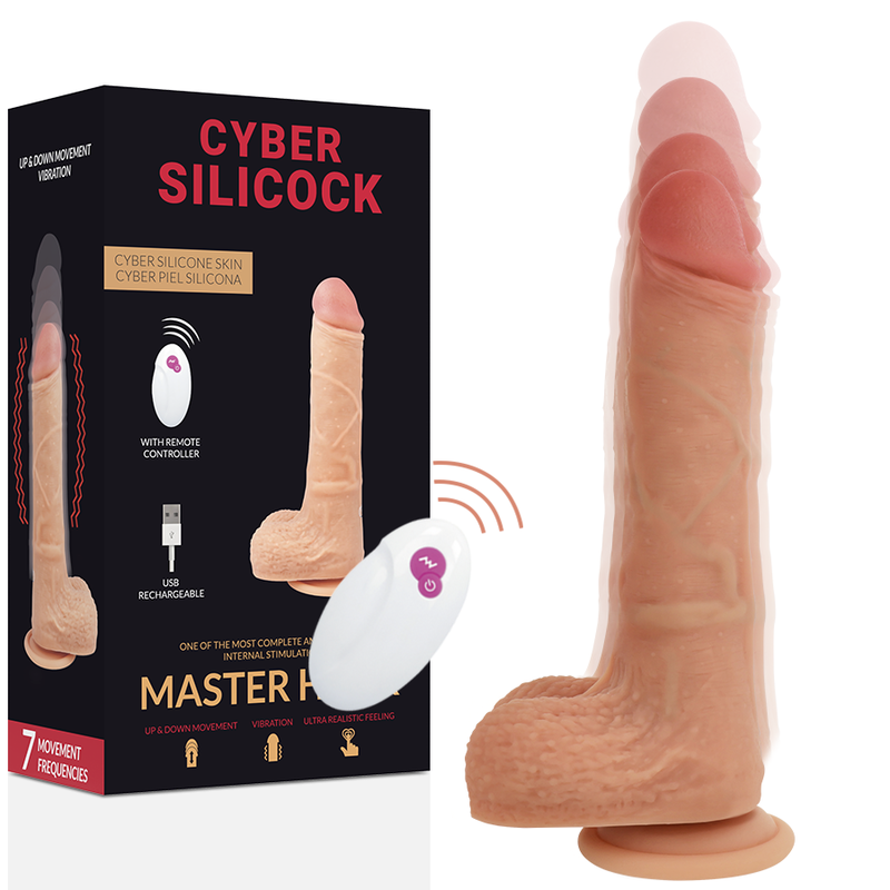 CYBER SILICOCK Master Huck vibratore con telecomando