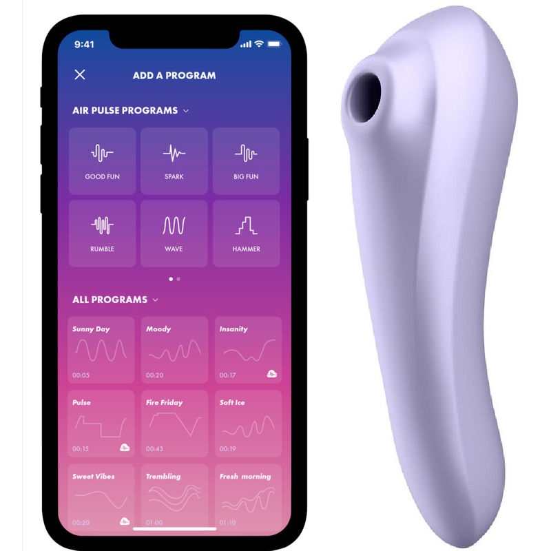 Vibratore con app Satisfyer Dual Pleasure color malva