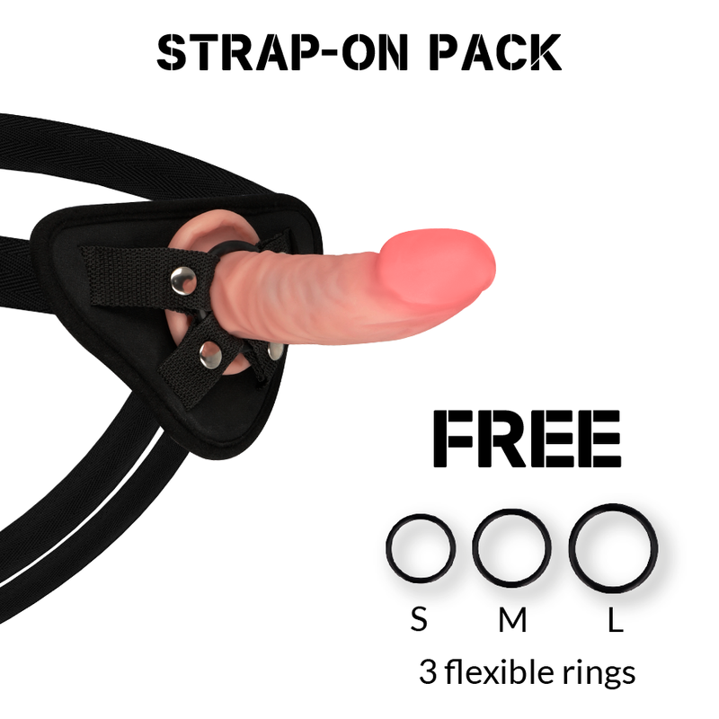 ROCKARMY dildo realistico con harness, 14 cm