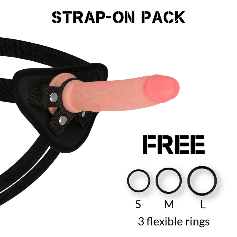 ROCK ARMY Avenger dildo con harness, 19 cm