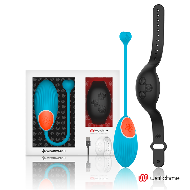 WEARWATCH Watchme ovetto vibrante con telecomando, blu e nero