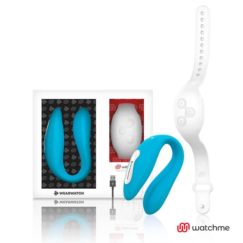 WEARWATCH WATCHME Dual vibratore con telecomando, indaco e bianco neve