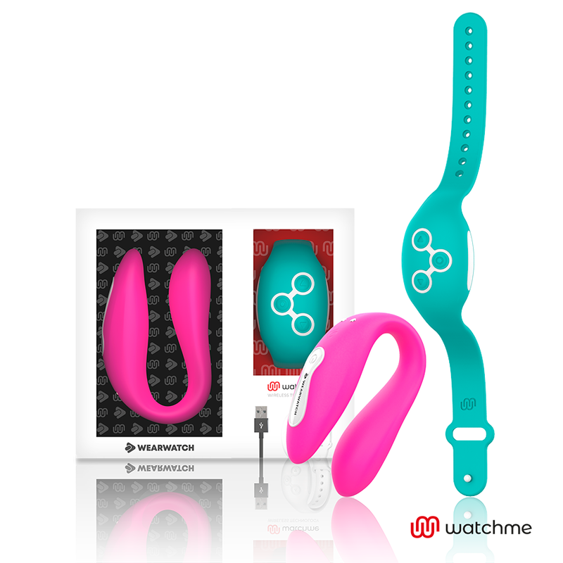 Vibratore WEARWATCH Dual con telecomando, fucsia